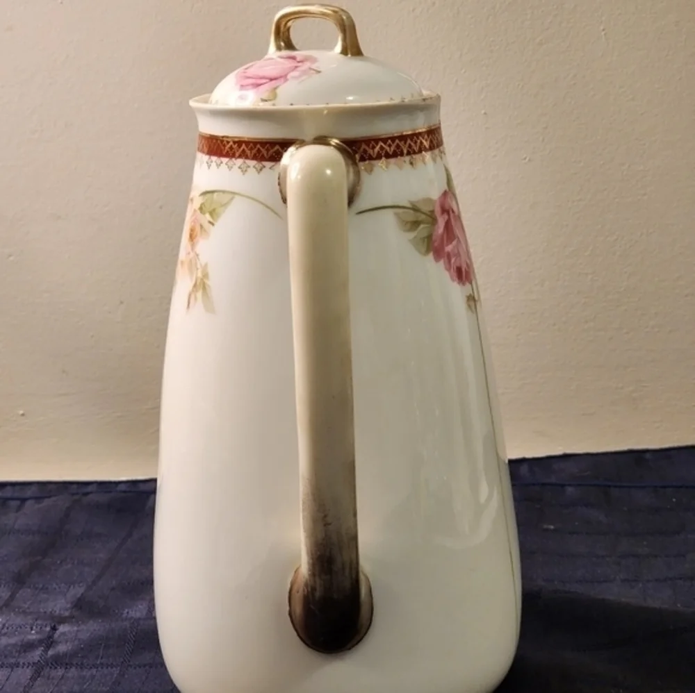 Bavaria LDBC China Tea Pot Pink‎ Roses Gold Gilt